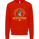 An Australian Shepherd Dog Mens Sweatshirt Jumper Bright Red
