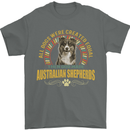 An Australian Shepherd Dog Mens T-Shirt 100% Cotton Charcoal