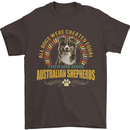 An Australian Shepherd Dog Mens T-Shirt 100% Cotton Dark Chocolate
