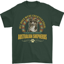 An Australian Shepherd Dog Mens T-Shirt 100% Cotton Forest Green