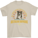 An Australian Shepherd Dog Mens T-Shirt 100% Cotton Sand