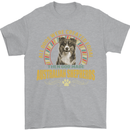 An Australian Shepherd Dog Mens T-Shirt 100% Cotton Sports Grey