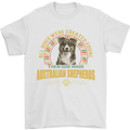 An Australian Shepherd Dog Mens T-Shirt 100% Cotton White