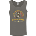 An Australian Shepherd Dog Mens Vest Tank Top Charcoal
