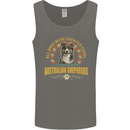 An Australian Shepherd Dog Mens Vest Tank Top Charcoal