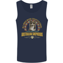 An Australian Shepherd Dog Mens Vest Tank Top Navy Blue