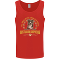An Australian Shepherd Dog Mens Vest Tank Top Red