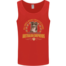 An Australian Shepherd Dog Mens Vest Tank Top Red