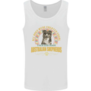 An Australian Shepherd Dog Mens Vest Tank Top White