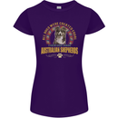 An Australian Shepherd Dog Womens Petite Cut T-Shirt Purple