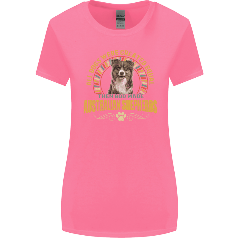 An Australian Shepherd Dog Womens Wider Cut T-Shirt Azalea