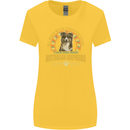 An Australian Shepherd Dog Womens Wider Cut T-Shirt Yellow