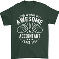 An Awesome Accountant Looks Like Mens T-Shirt Cotton Gildan Forest Green