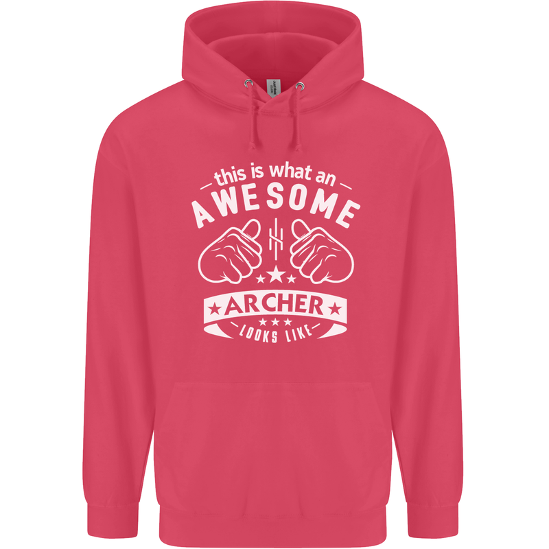 An Awesome Archer Looks Like Archery Childrens Kids Hoodie Heliconia