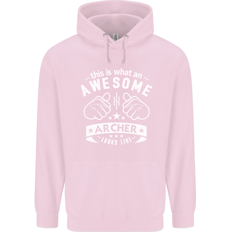 An Awesome Archer Looks Like Archery Childrens Kids Hoodie Light Pink