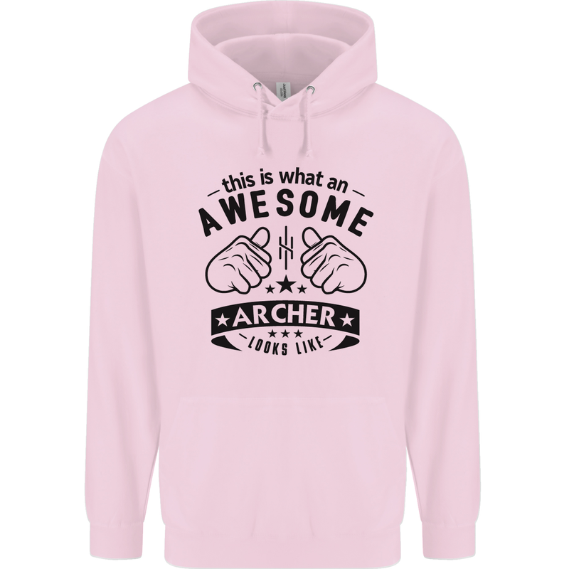 An Awesome Archer Looks Like Archery Childrens Kids Hoodie Light Pink