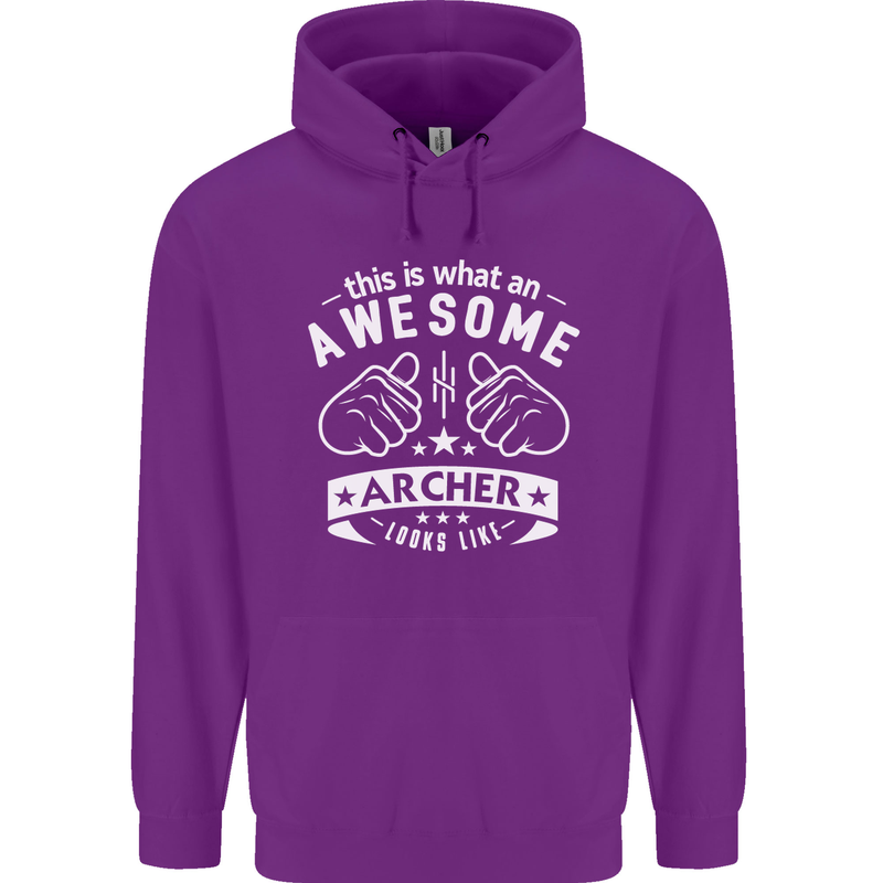 An Awesome Archer Looks Like Archery Childrens Kids Hoodie Purple