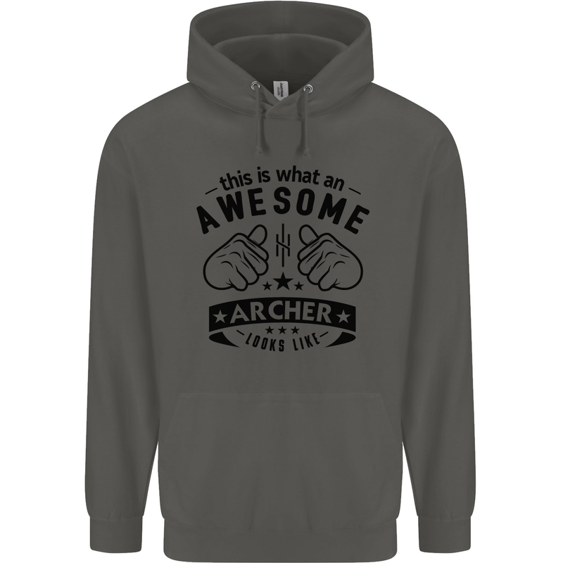 An Awesome Archer Looks Like Archery Childrens Kids Hoodie Storm Grey