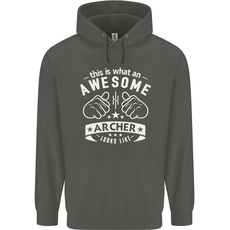 An Awesome Archer Looks Like Archery Childrens Kids Hoodie Storm Grey