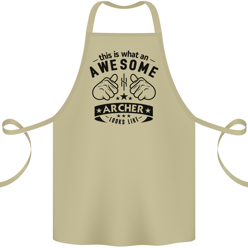 An Awesome Archer Looks Like Archery Cotton Apron 100% Organic Khaki