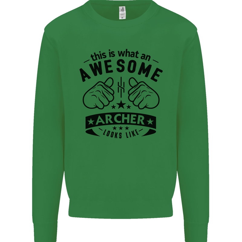 An Awesome Archer Looks Like Archery Kids Sweatshirt Jumper Irish Green