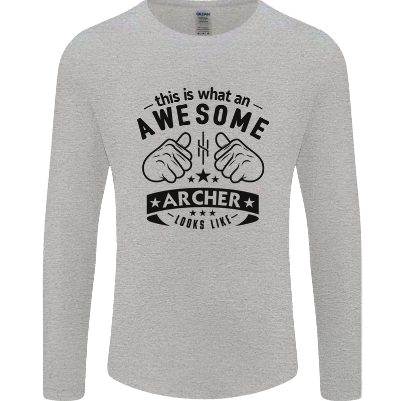 An Awesome Archer Looks Like Archery Mens Long Sleeve T-Shirt Sports Grey