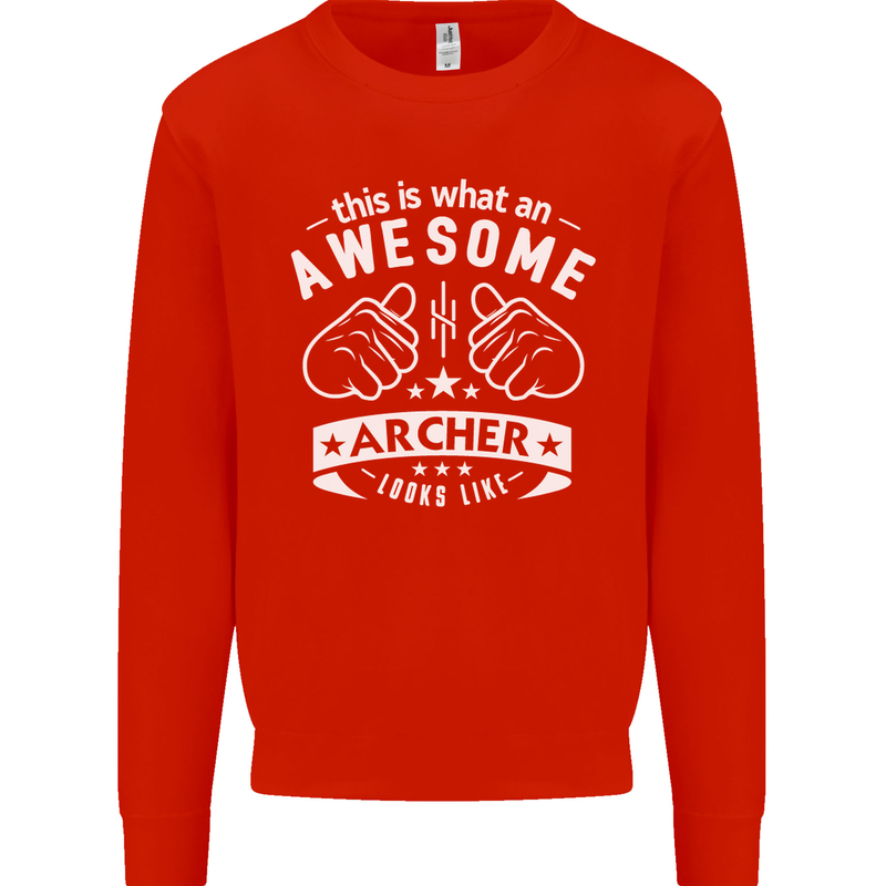 An Awesome Archer Looks Like Archery Mens Sweatshirt Jumper Bright Red