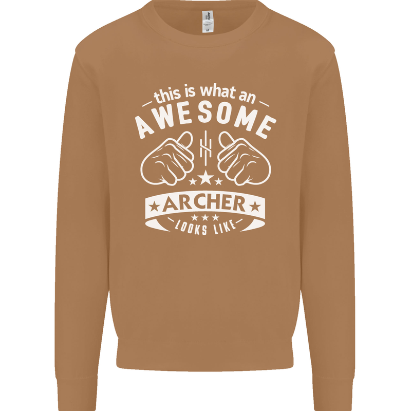 An Awesome Archer Looks Like Archery Mens Sweatshirt Jumper Caramel Latte
