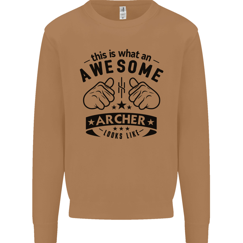 An Awesome Archer Looks Like Archery Mens Sweatshirt Jumper Caramel Latte