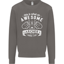 An Awesome Archer Looks Like Archery Mens Sweatshirt Jumper Charcoal