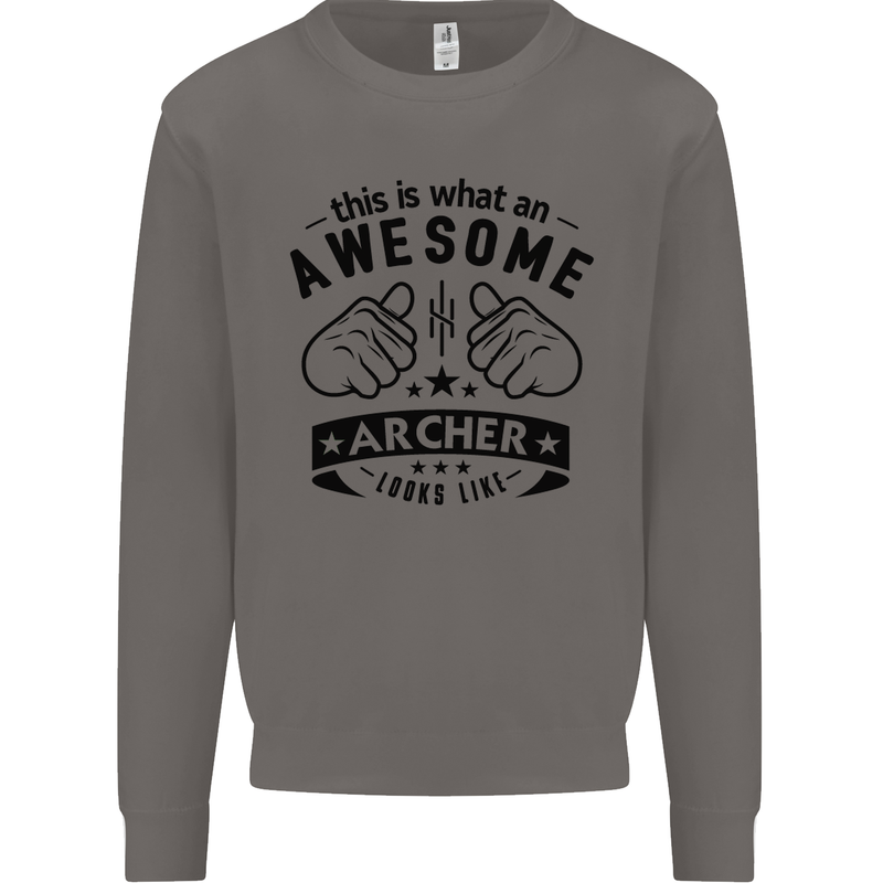 An Awesome Archer Looks Like Archery Mens Sweatshirt Jumper Charcoal