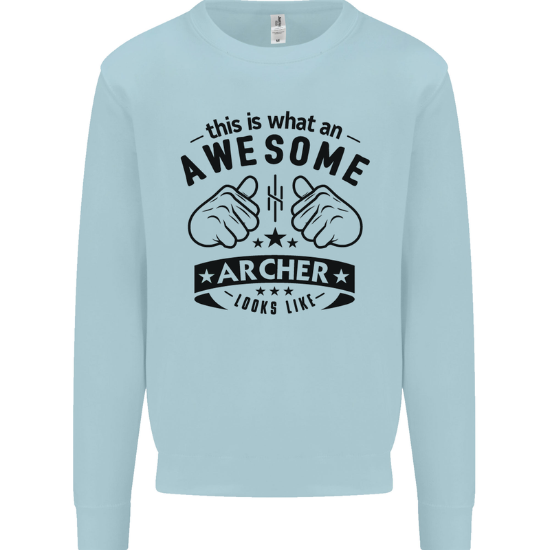 An Awesome Archer Looks Like Archery Mens Sweatshirt Jumper Light Blue