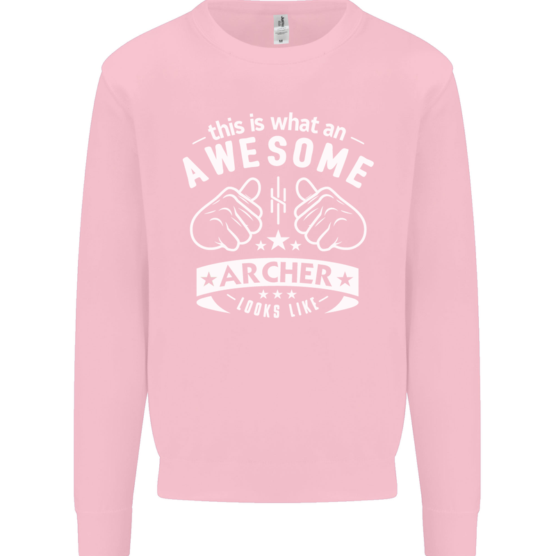 An Awesome Archer Looks Like Archery Mens Sweatshirt Jumper Light Pink