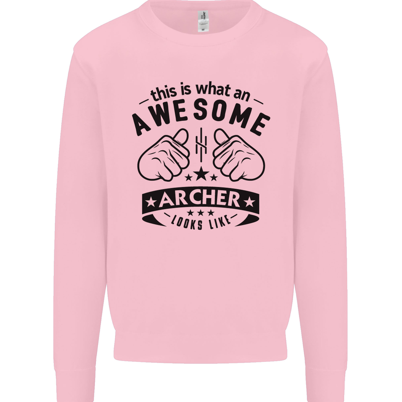 An Awesome Archer Looks Like Archery Mens Sweatshirt Jumper Light Pink