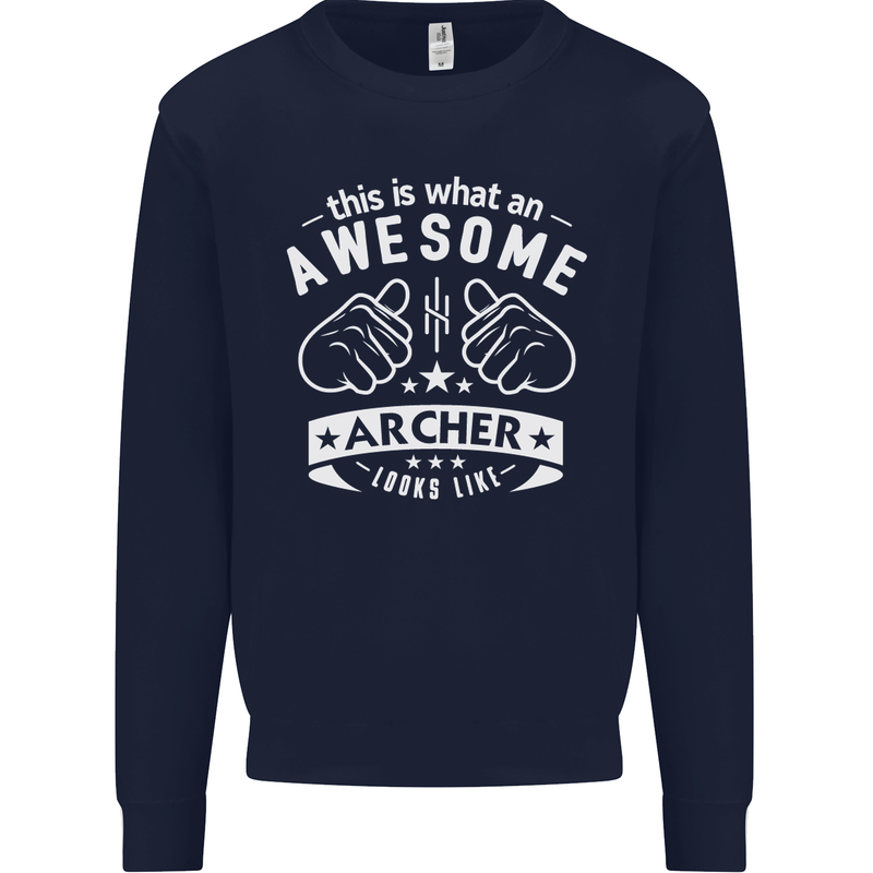 An Awesome Archer Looks Like Archery Mens Sweatshirt Jumper Navy Blue