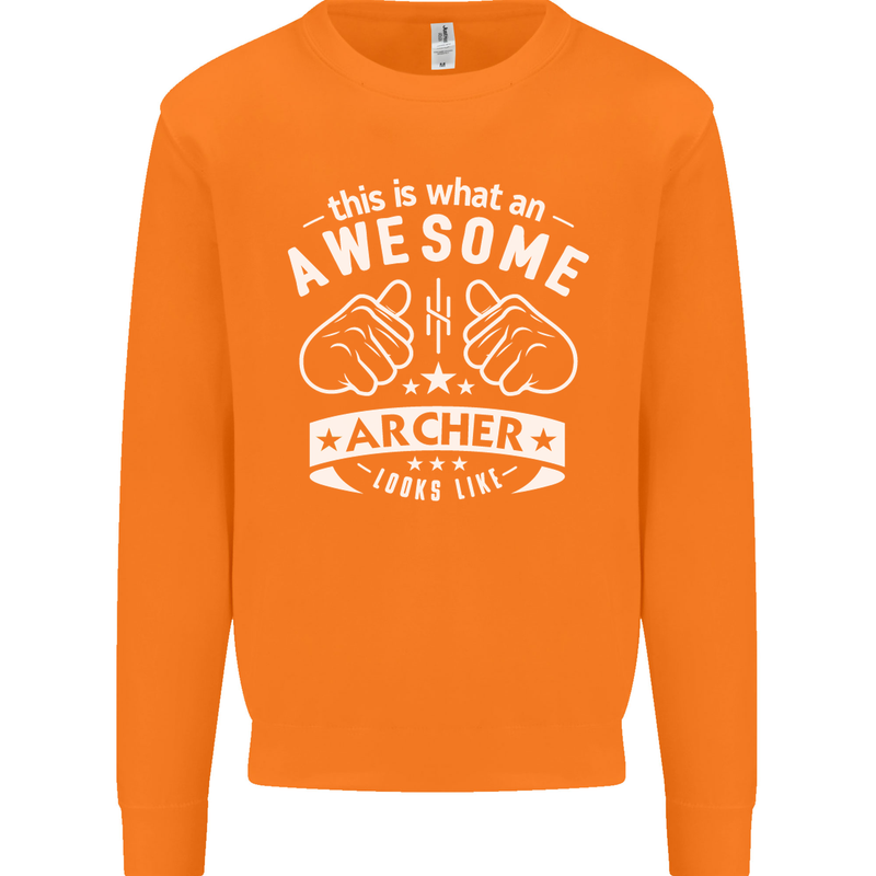 An Awesome Archer Looks Like Archery Mens Sweatshirt Jumper Orange