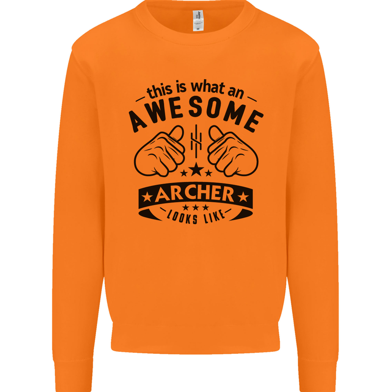 An Awesome Archer Looks Like Archery Mens Sweatshirt Jumper Orange