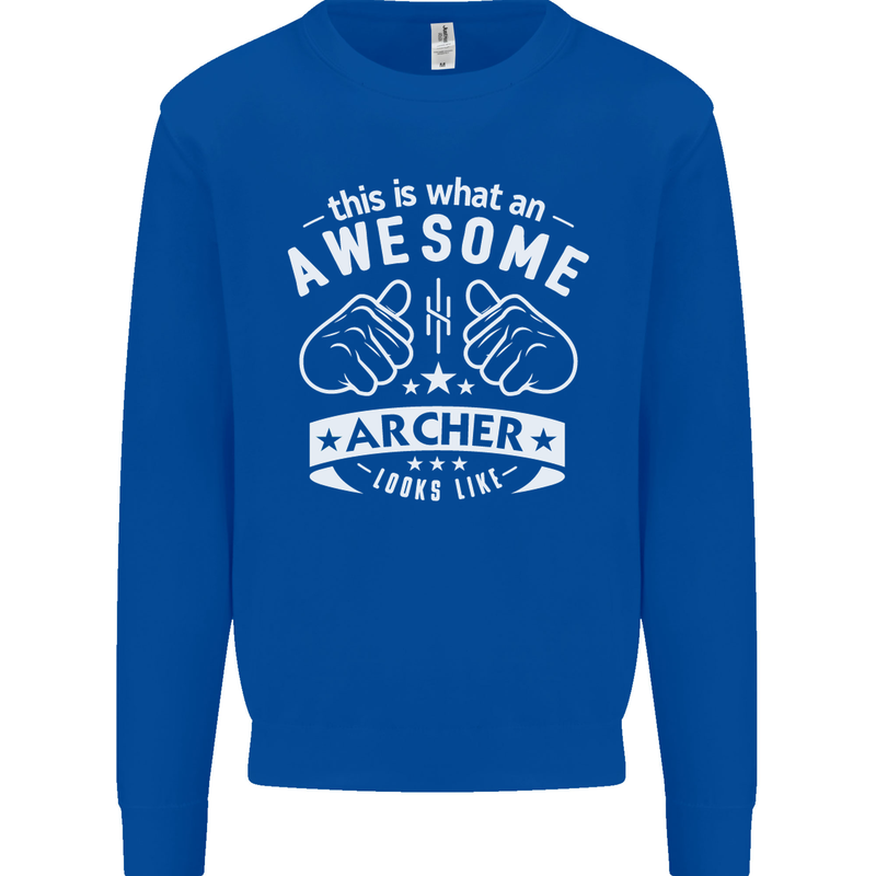 An Awesome Archer Looks Like Archery Mens Sweatshirt Jumper Royal Blue