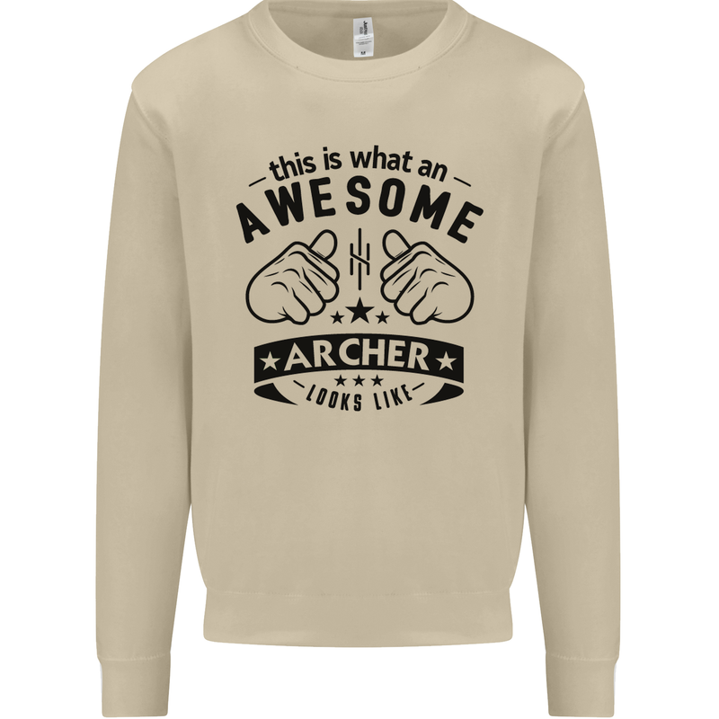 An Awesome Archer Looks Like Archery Mens Sweatshirt Jumper Sand