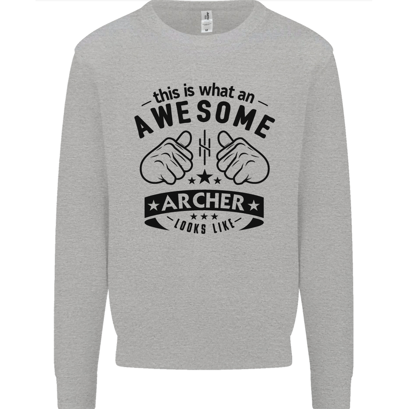 An Awesome Archer Looks Like Archery Mens Sweatshirt Jumper Sports Grey