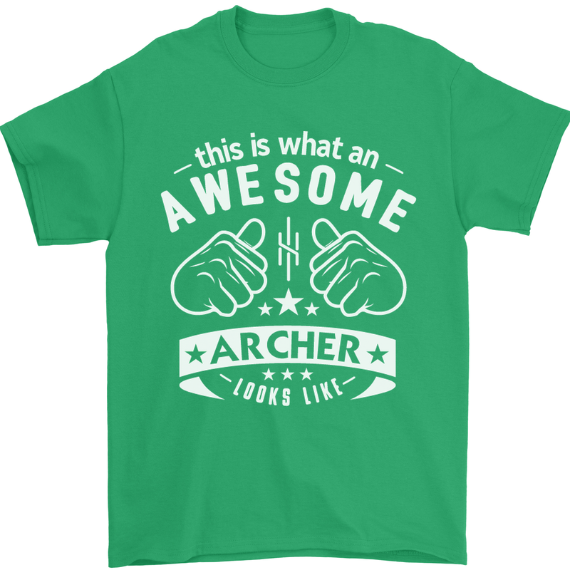 An Awesome Archer Looks Like Archery Mens T-Shirt Cotton Gildan Irish Green