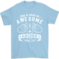 An Awesome Archer Looks Like Archery Mens T-Shirt Cotton Gildan Light Blue