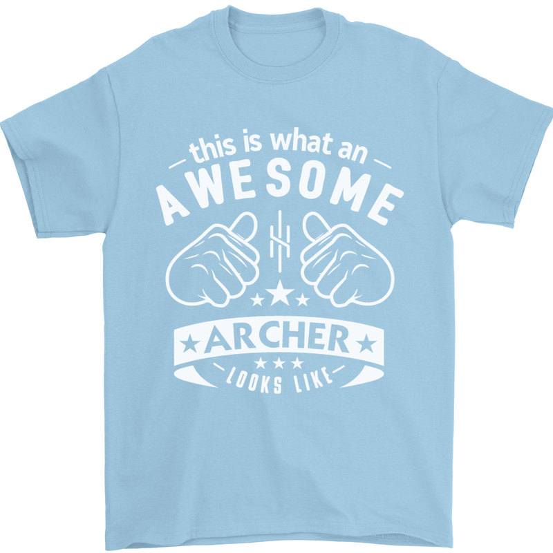 An Awesome Archer Looks Like Archery Mens T-Shirt Cotton Gildan Light Blue