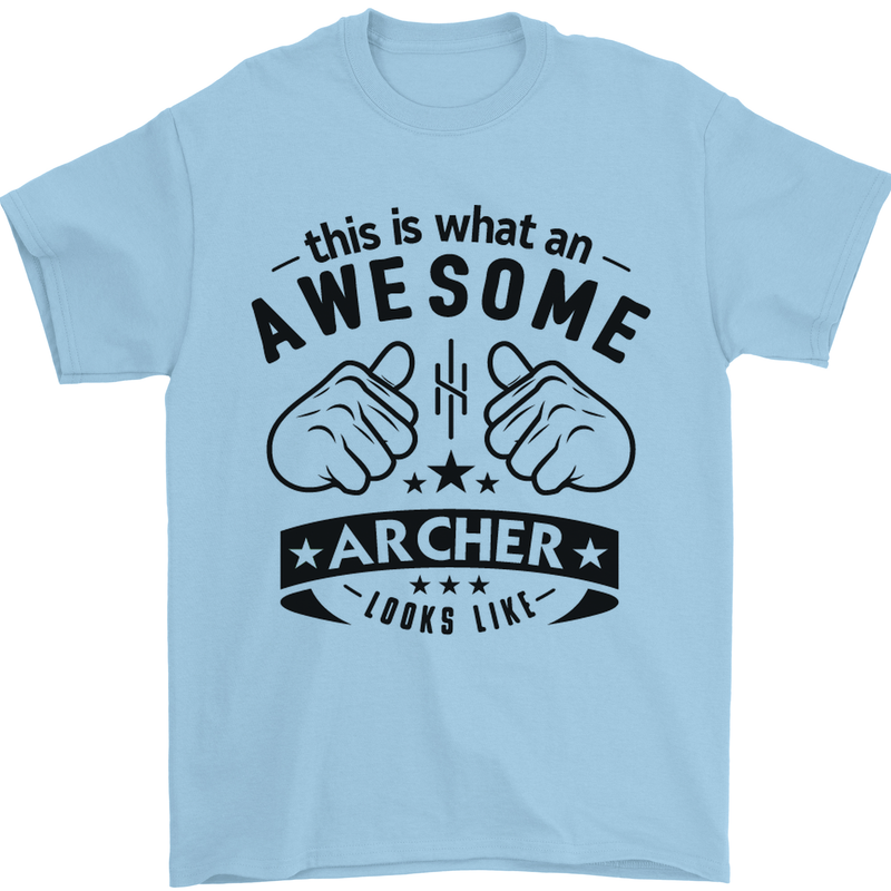An Awesome Archer Looks Like Archery Mens T-Shirt Cotton Gildan Light Blue