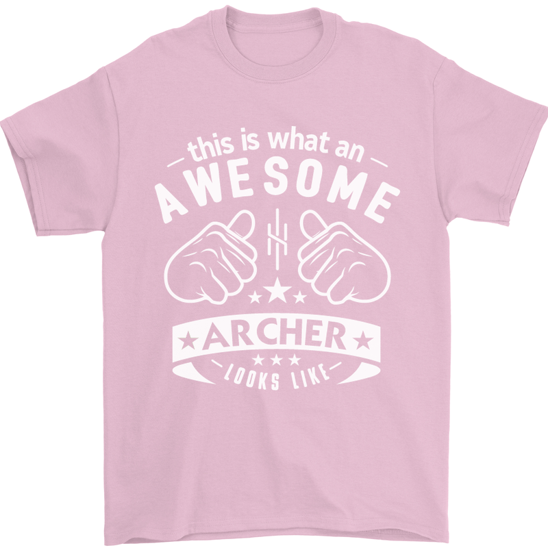 An Awesome Archer Looks Like Archery Mens T-Shirt Cotton Gildan Light Pink
