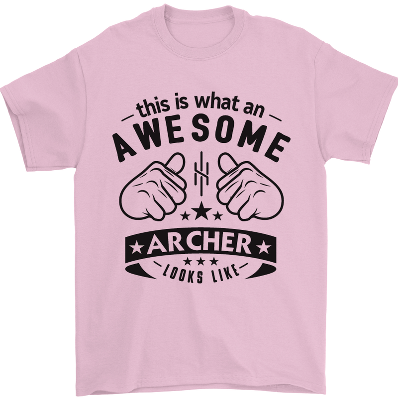 An Awesome Archer Looks Like Archery Mens T-Shirt Cotton Gildan Light Pink