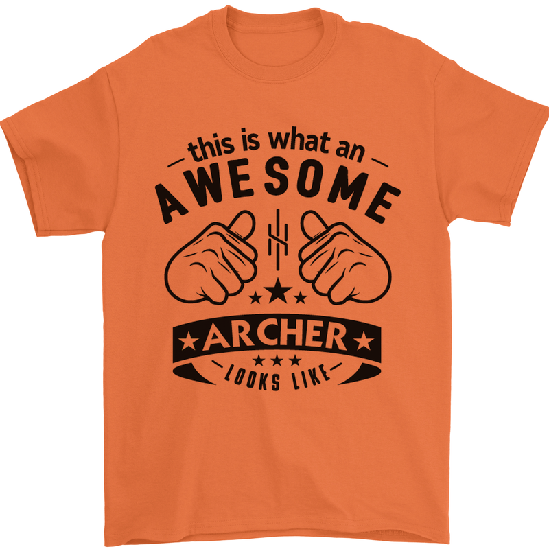An Awesome Archer Looks Like Archery Mens T-Shirt Cotton Gildan Orange
