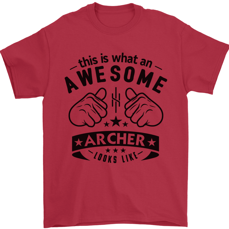 An Awesome Archer Looks Like Archery Mens T-Shirt Cotton Gildan Red