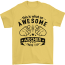 An Awesome Archer Looks Like Archery Mens T-Shirt Cotton Gildan Yellow