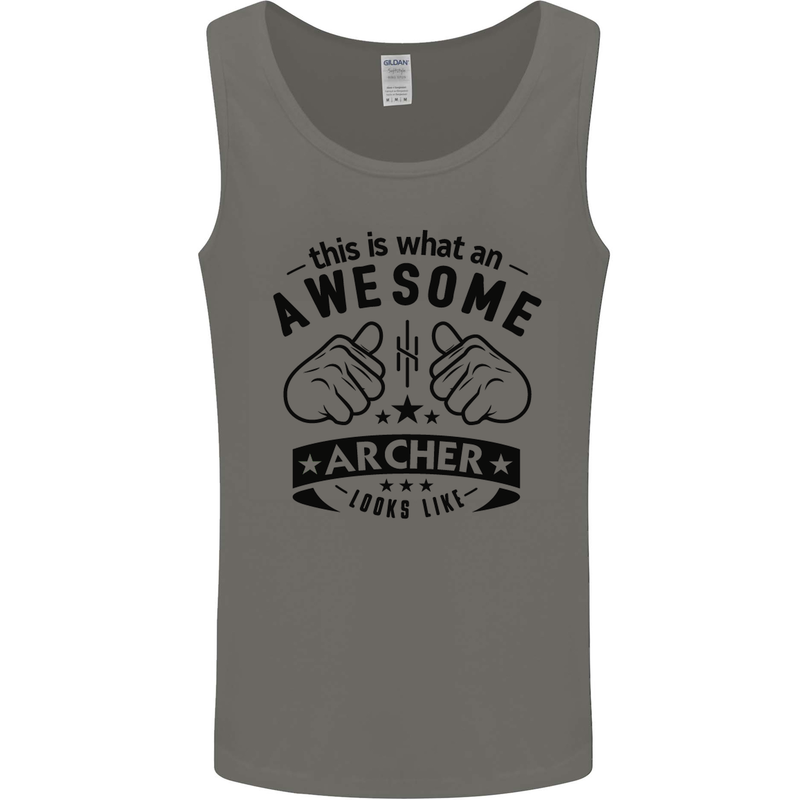 An Awesome Archer Looks Like Archery Mens Vest Tank Top Charcoal